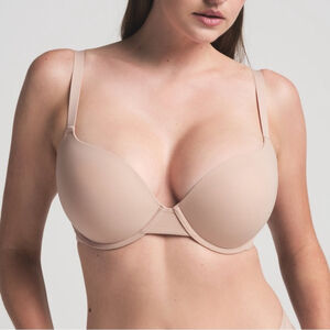 Skims Kim Kardashian Fits Everybody Push-Up Bra in Mica Pink Nude Size 32DD